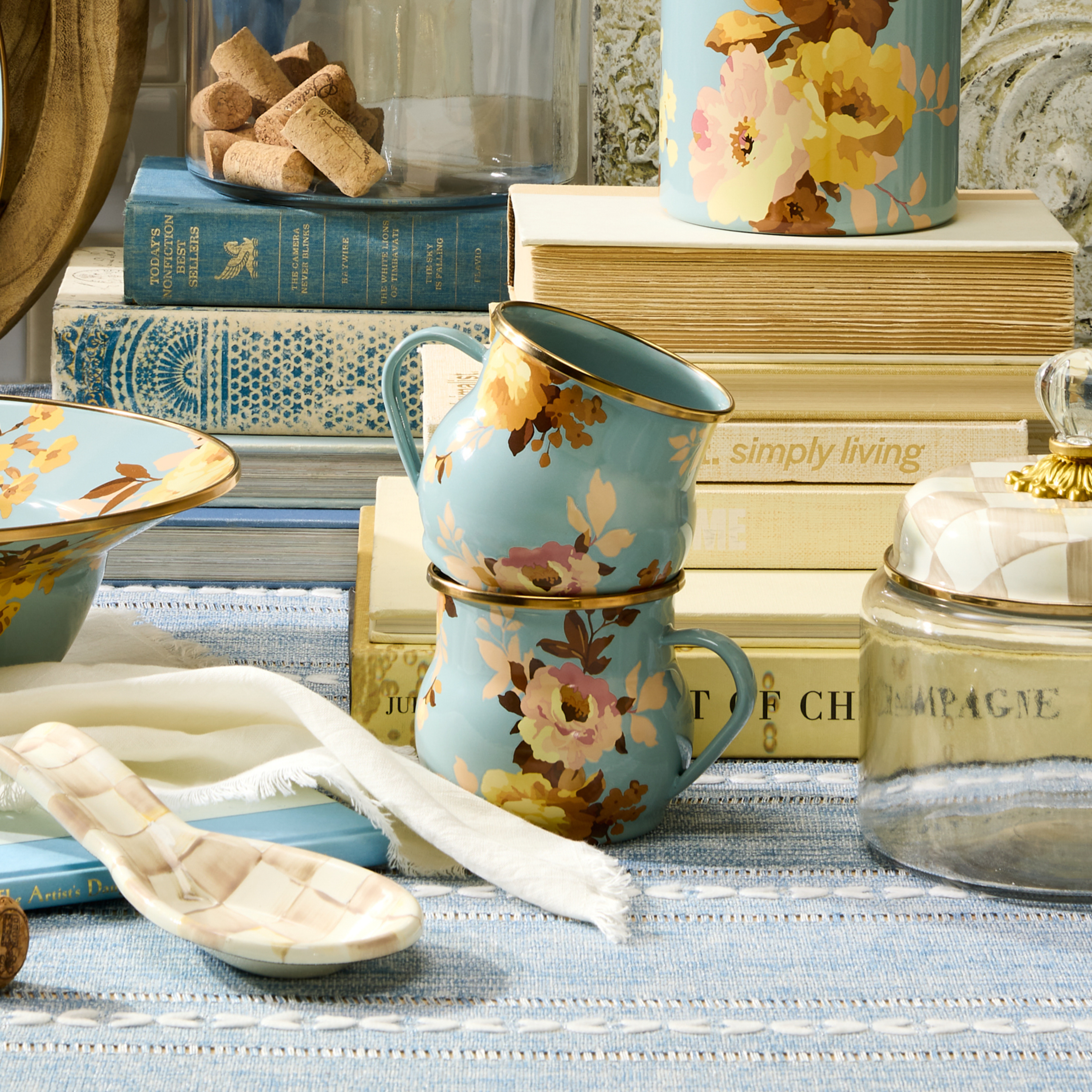 MacKenzie-Childs | Wild Rose Slate Mug