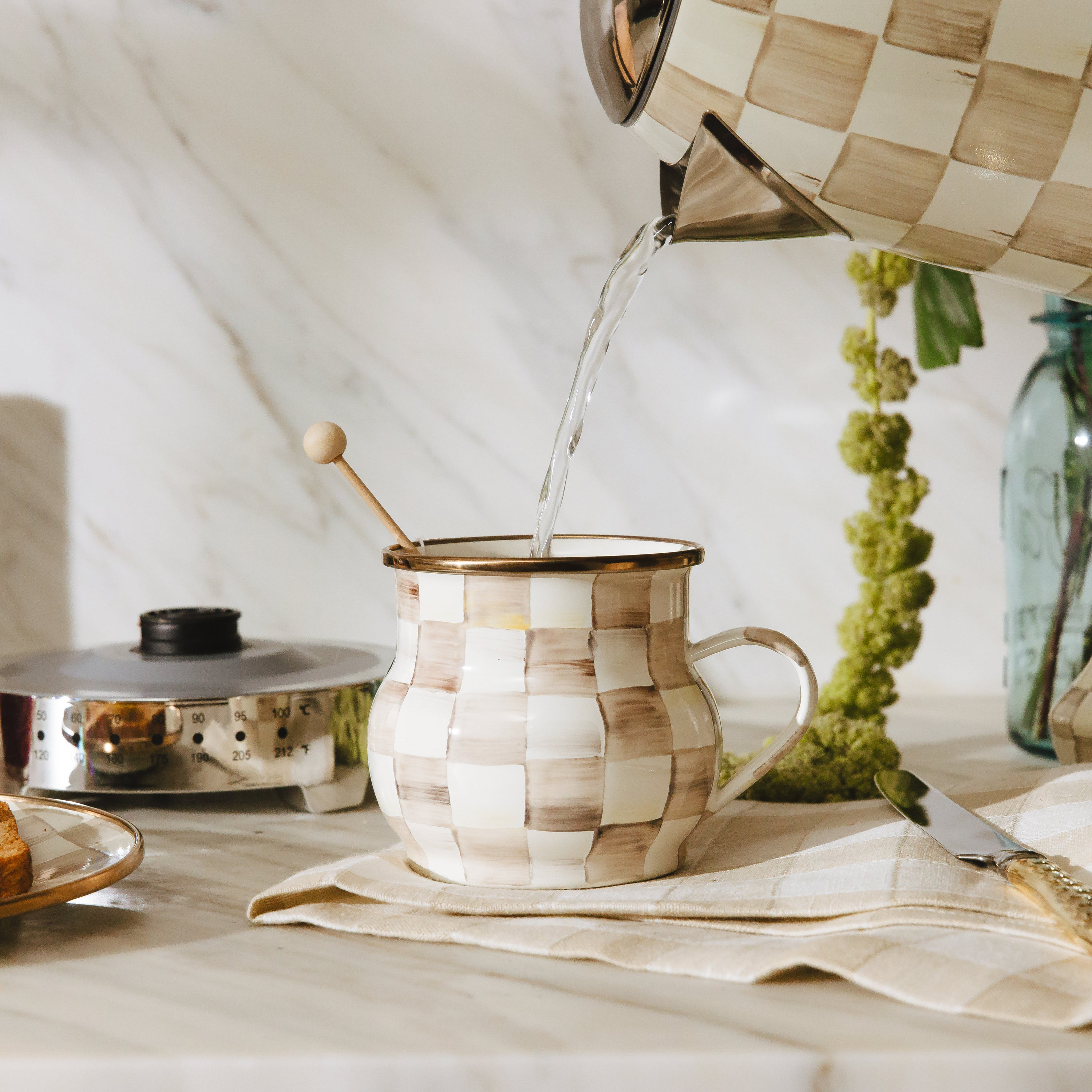 MacKenzie-Childs | Mocha Check Mug