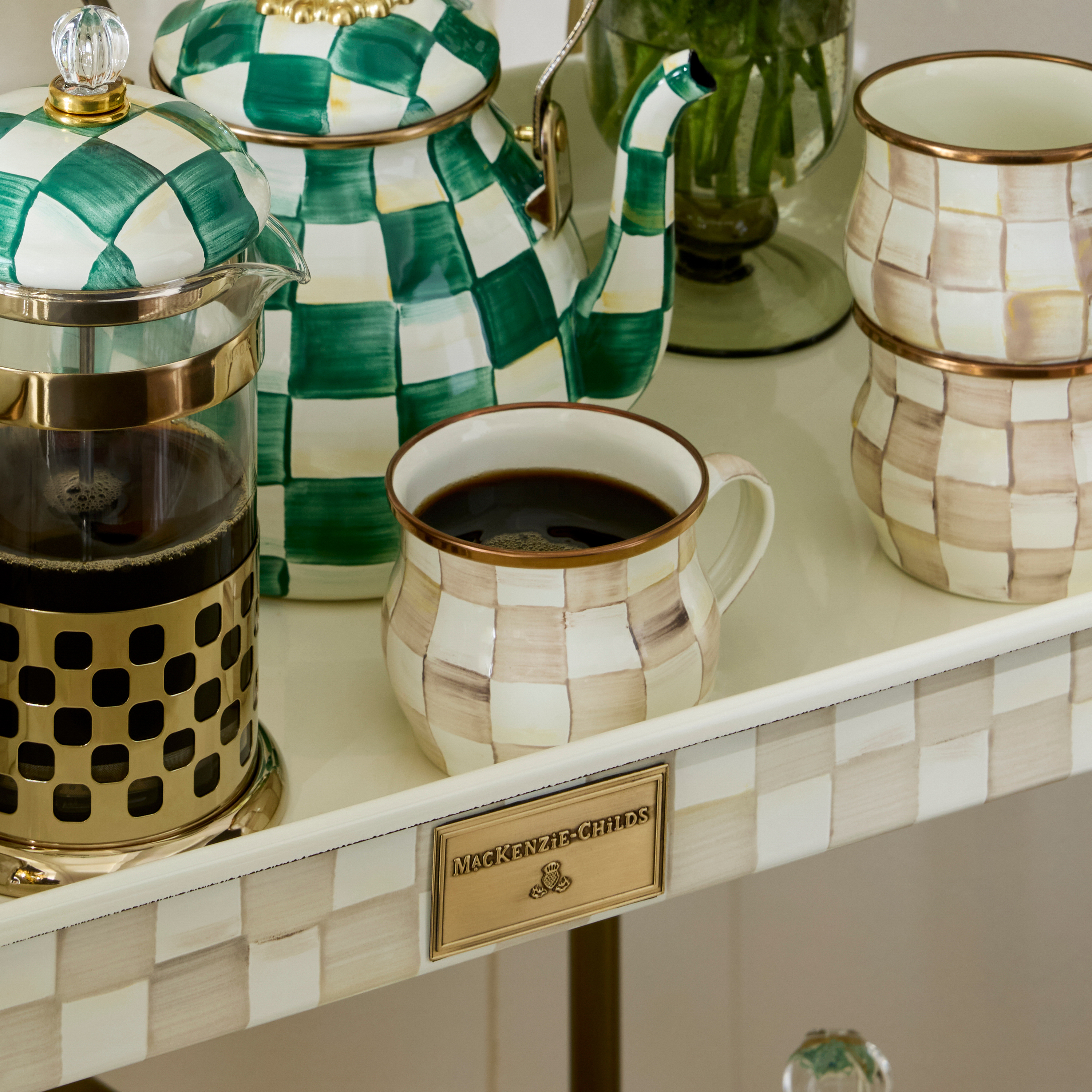 MacKenzie-Childs | Mocha Check Mug