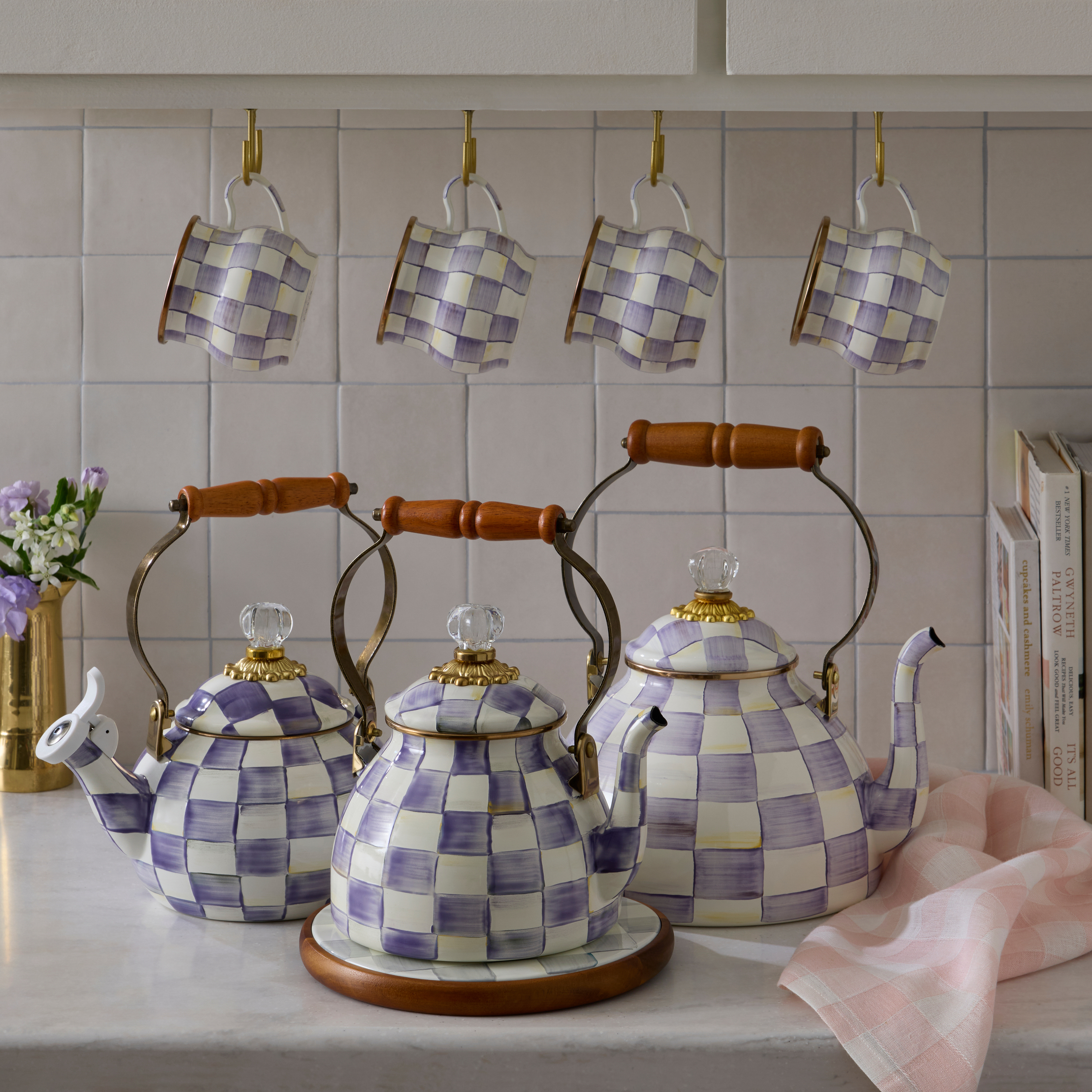 MacKenzie-Childs | Violet Check Mug