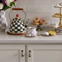 Violet Check Mug