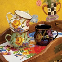 White Flower Market Mug
