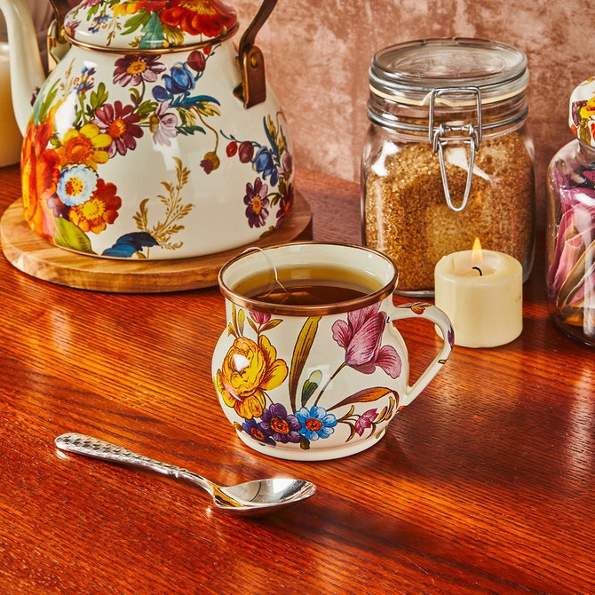 White Flower Market Mug image number 6