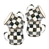 Courtly Check Mugs, Set of 4