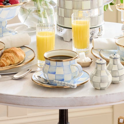 Sky Check Teacup