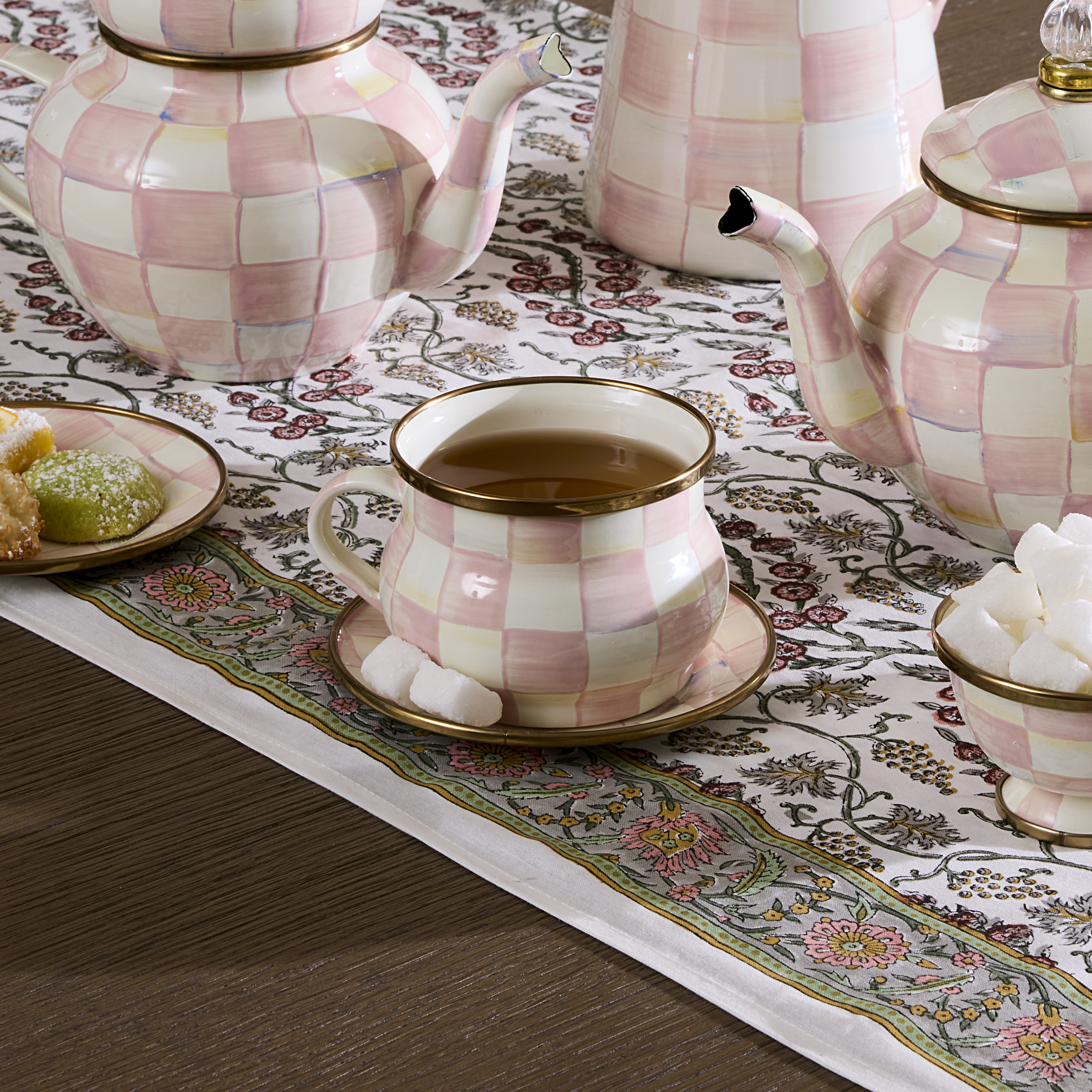 MacKenzie-Childs Rosy Check Teacup - Thumbnail 5