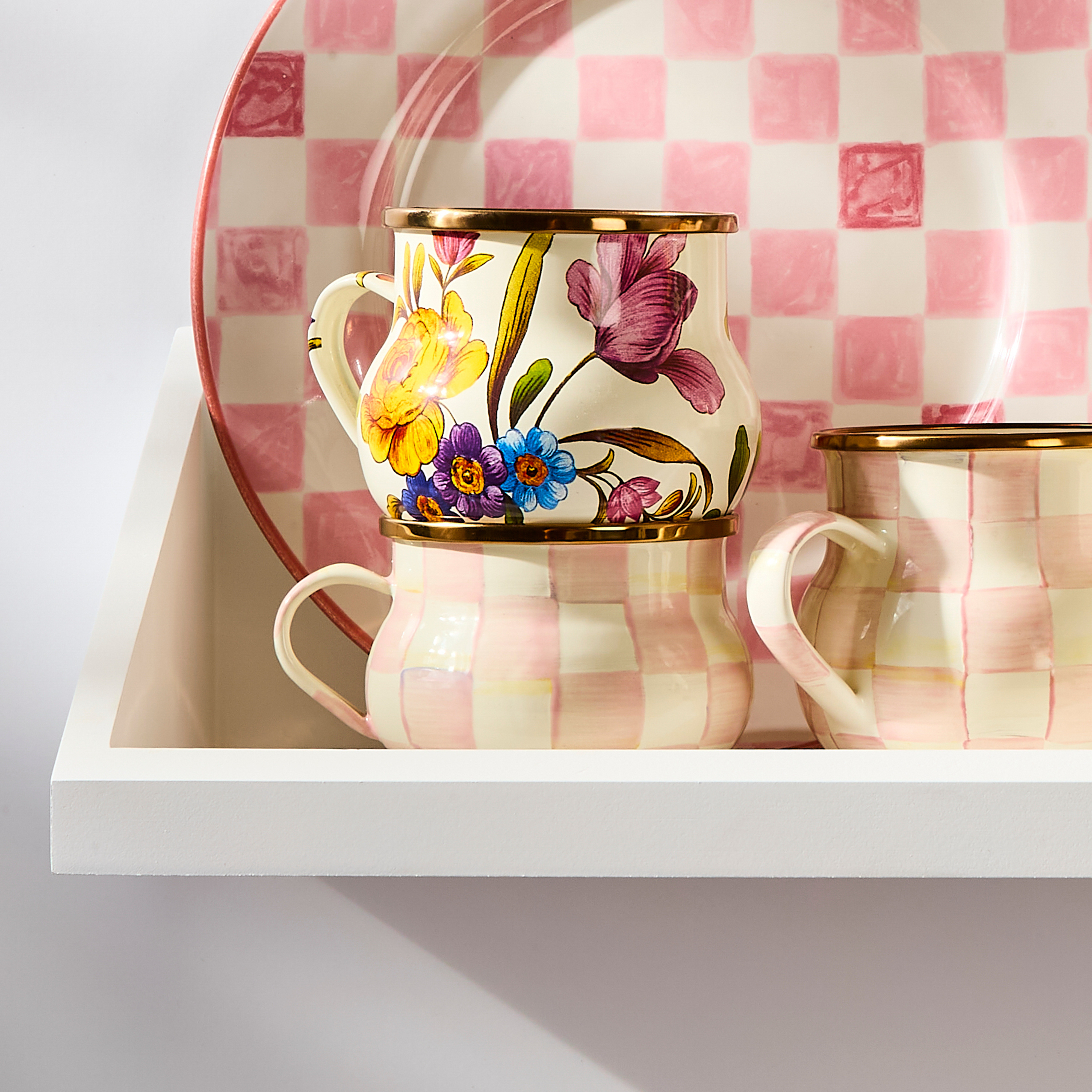 MacKenzie-Childs Rosy Check Teacup - Thumbnail 4