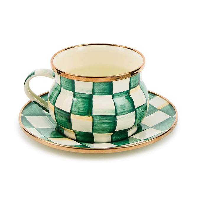 Emerald Check Saucer image number 3