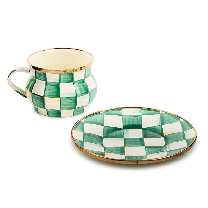 Emerald Check Saucer image number 2