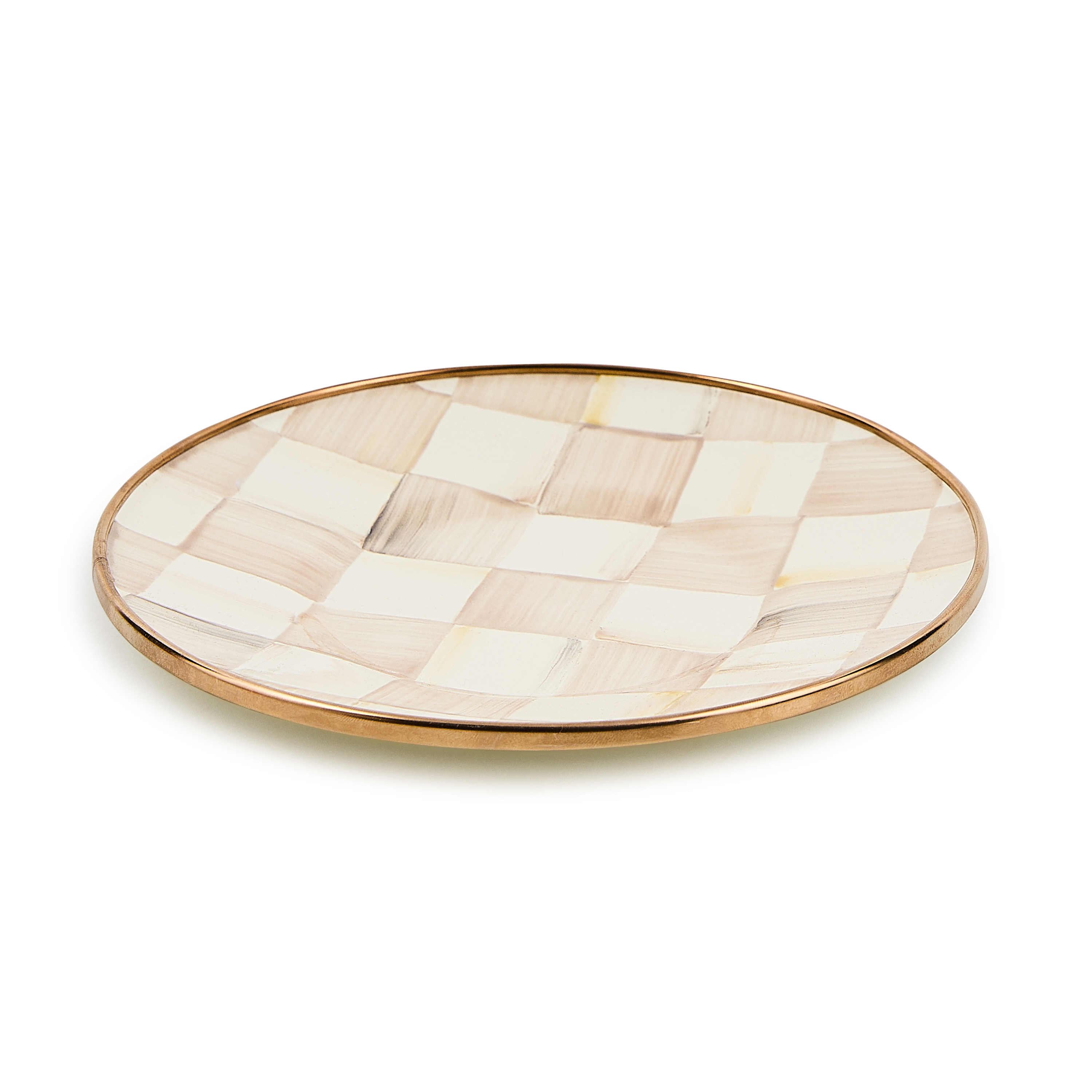 MacKenzie-Childs Mocha Check Saucer - Thumbnail 2