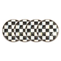 Courtly Check Saucers, Set of 4