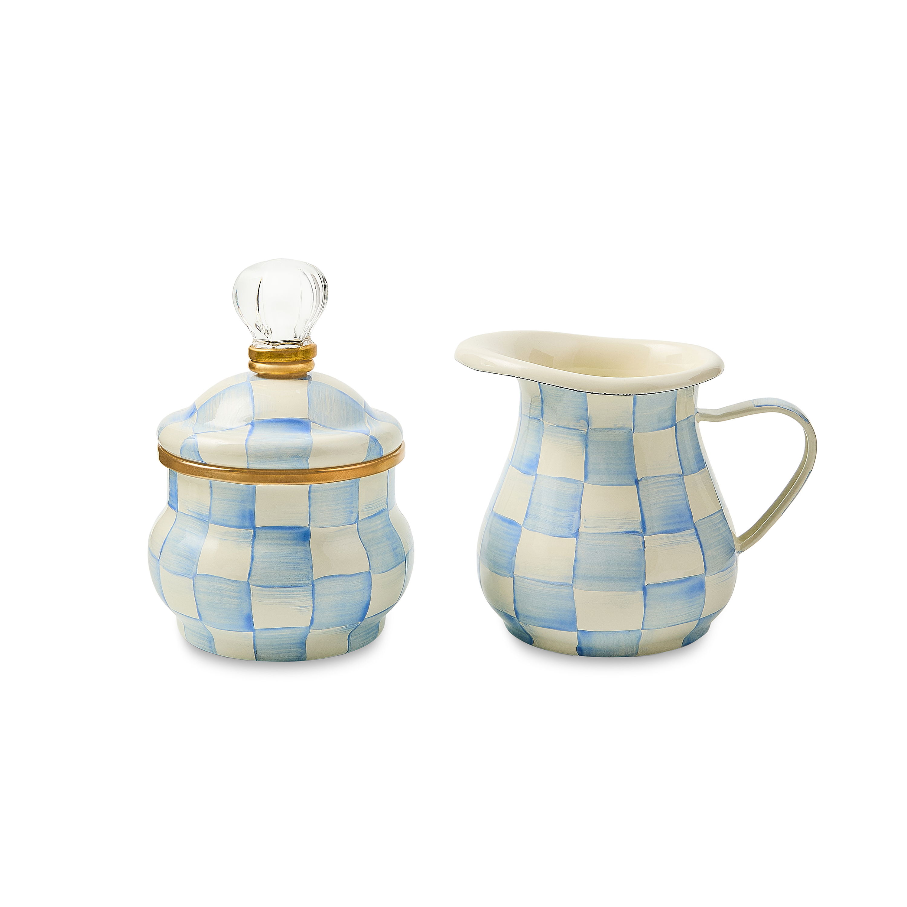 MacKenzie-Childs Sky Check Sugar Bowl