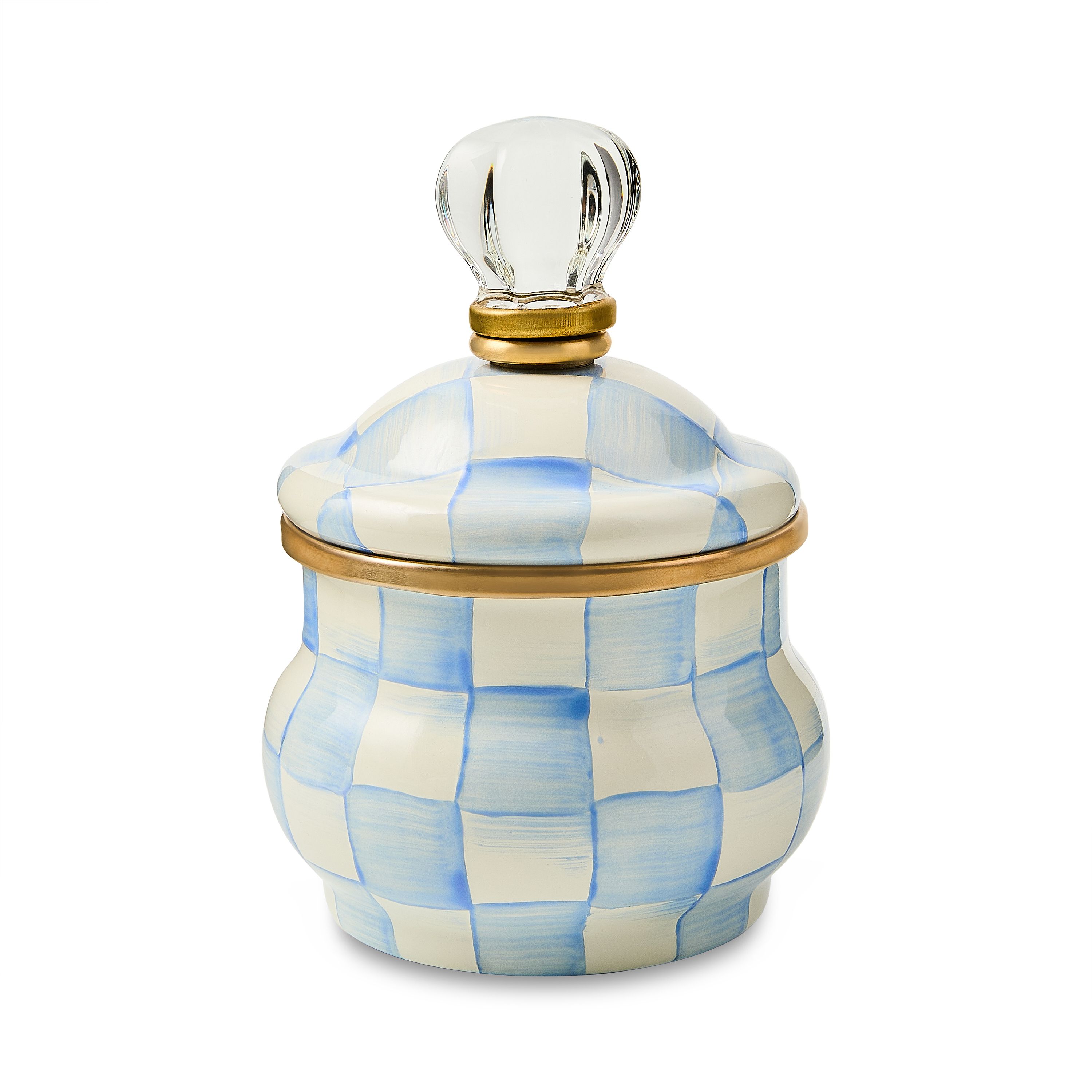 MacKenzie-Childs Sky Check Sugar Bowl - Thumbnail 2
