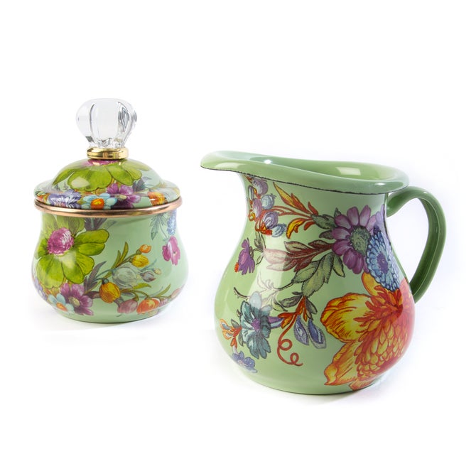 Flower Market Lidded Sugar Bowl - Green image number 2