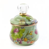 Flower Market Lidded Sugar Bowl - Green