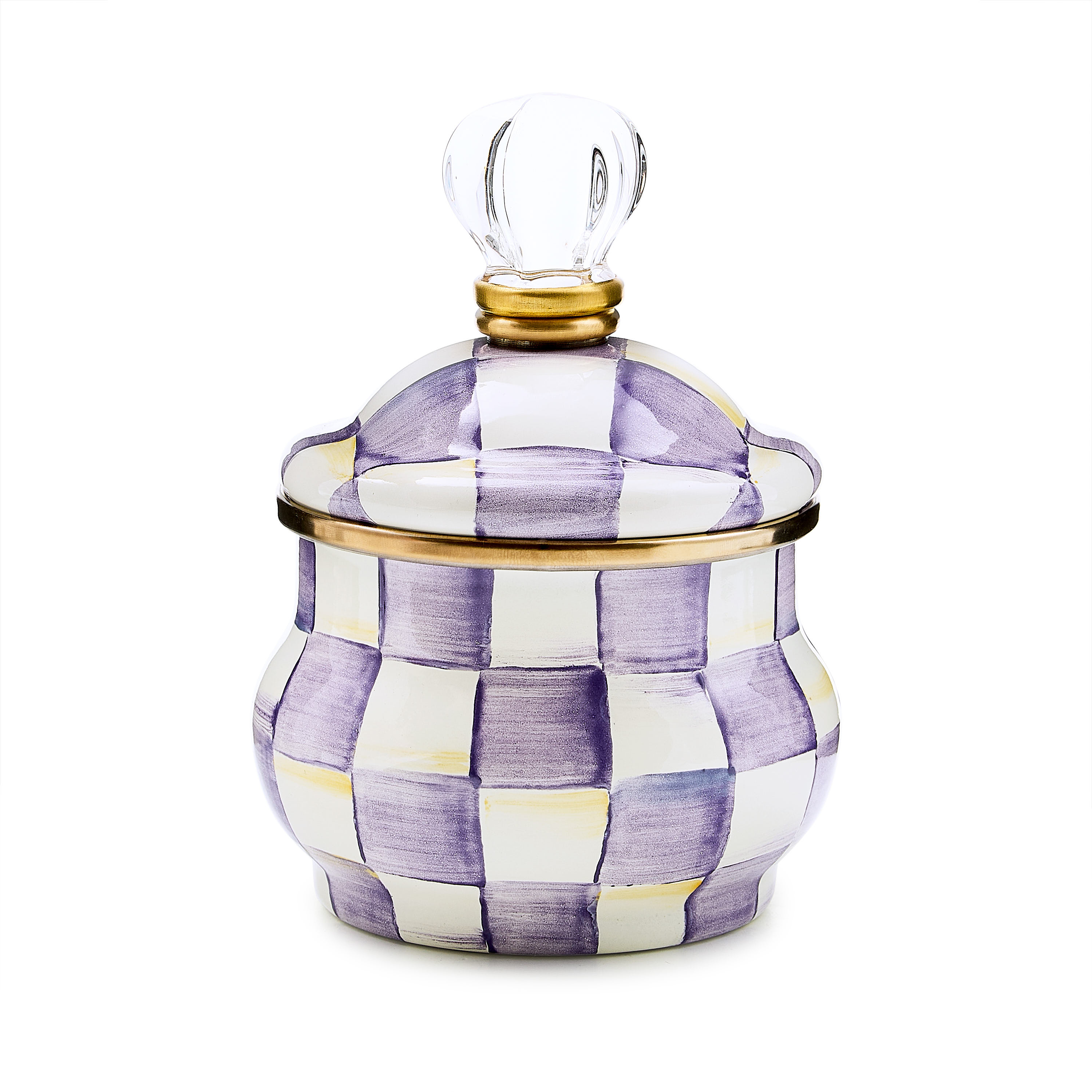 MacKenzie-Childs Check Lidded Sugar Bowl