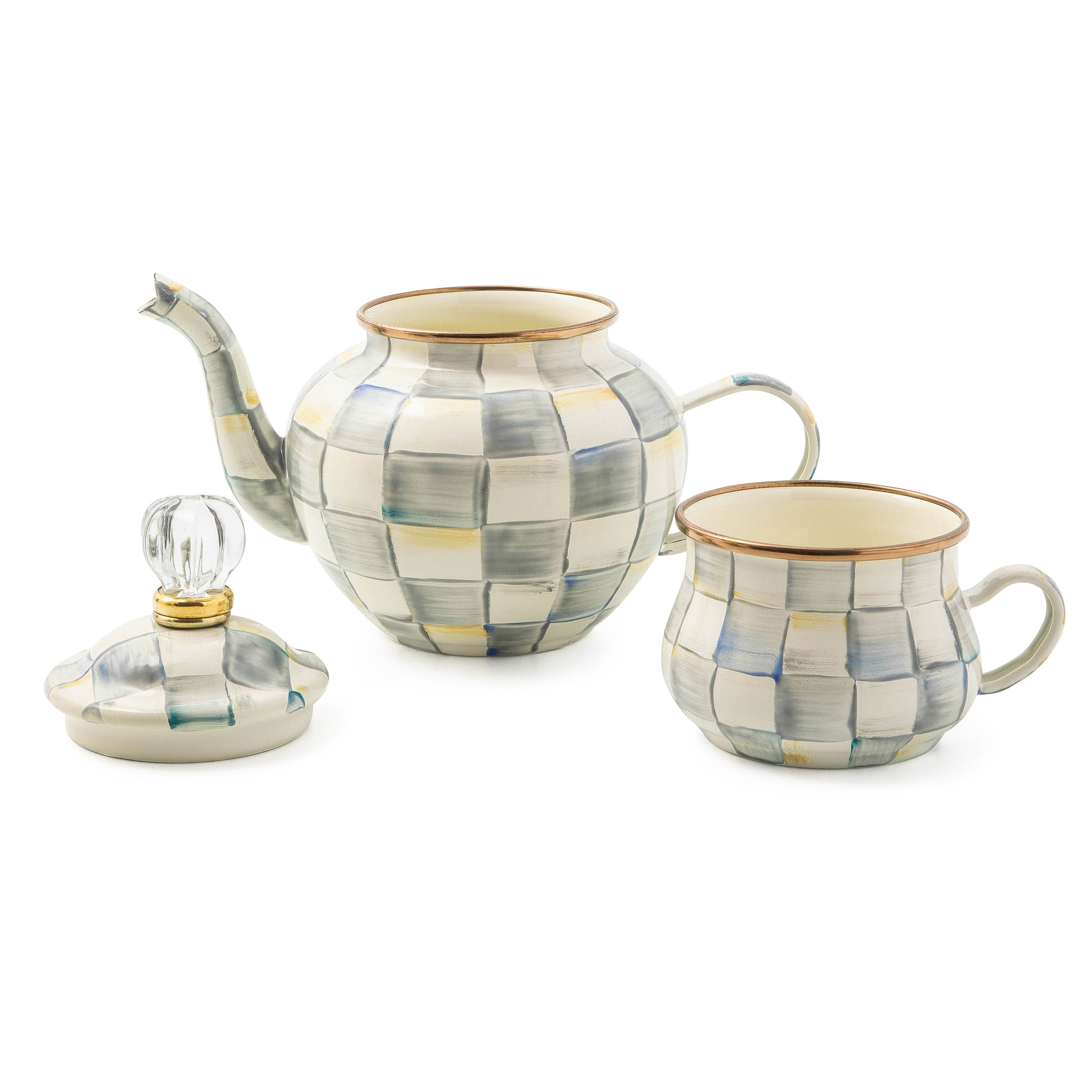MacKenzie-Childs Sterling Check Tea - Thumbnail 3