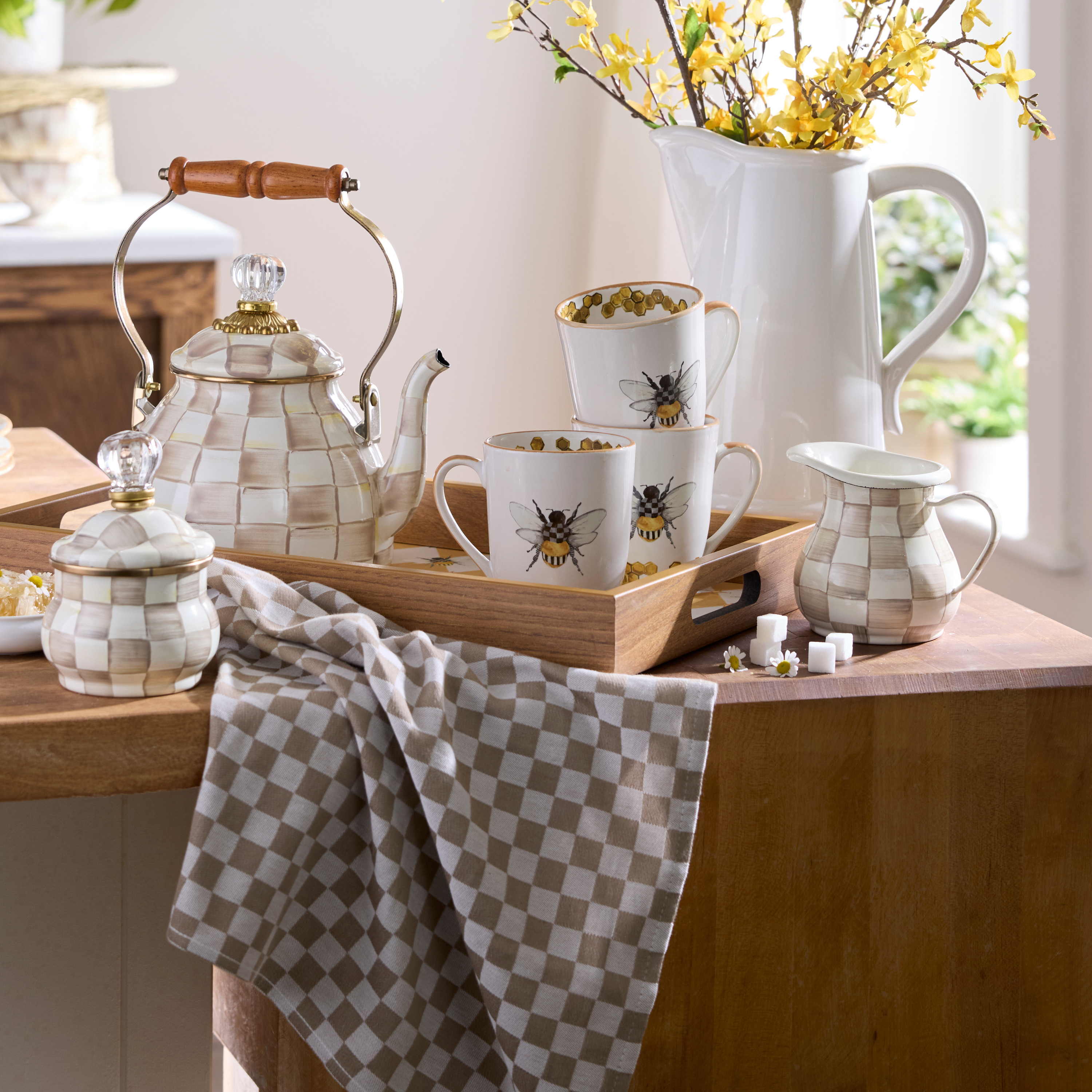MacKenzie-Childs | Mocha Check Creamer