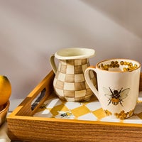 Mocha Check Creamer