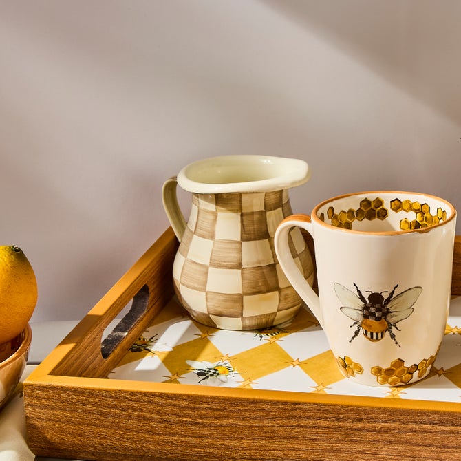 Mocha Check Creamer image number 2