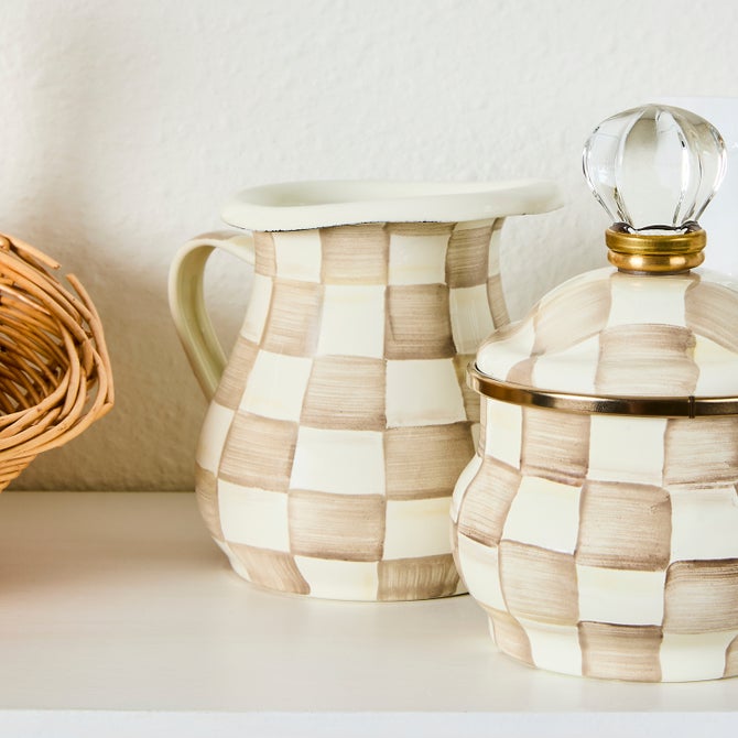 Mocha Check Creamer image number 3