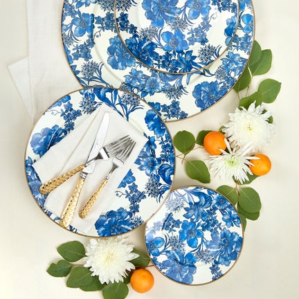 Royal English Garden Enamel Salad/Dessert Plate, Set of 4