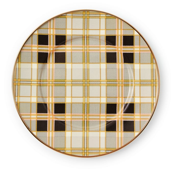 Tartan Mocha Salad Plate image number 0
