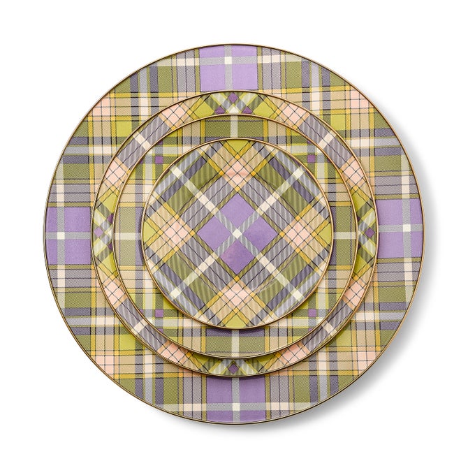 Tartan Violet Salad/Dessert Plate image number 2