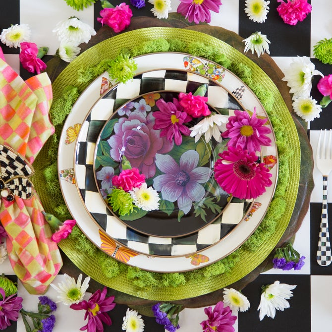 Black Flower Market Salad/Dessert Plate image number 2