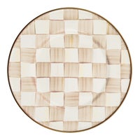Mocha Check Salad Plate