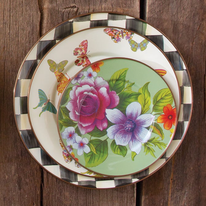 Green Flower Market Salad/Dessert Plate image number 1