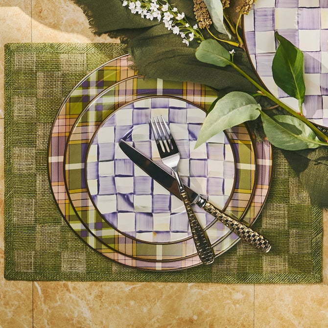 Violet Check Salad/Dessert Plate image number 3