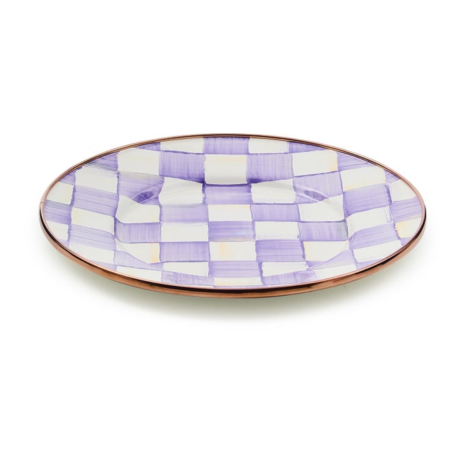 Violet Check Salad/Dessert Plate image number 2