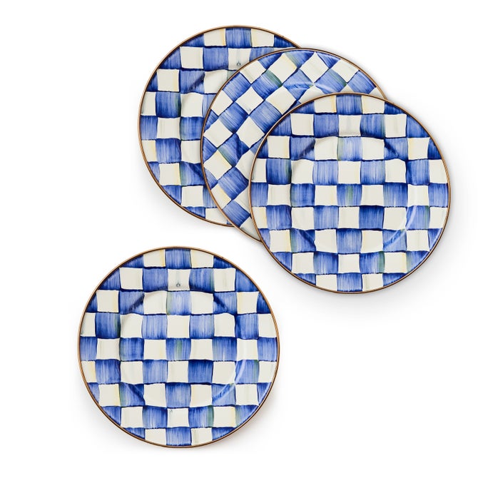 Royal Check Salad Plates, Set of 4 image number 1