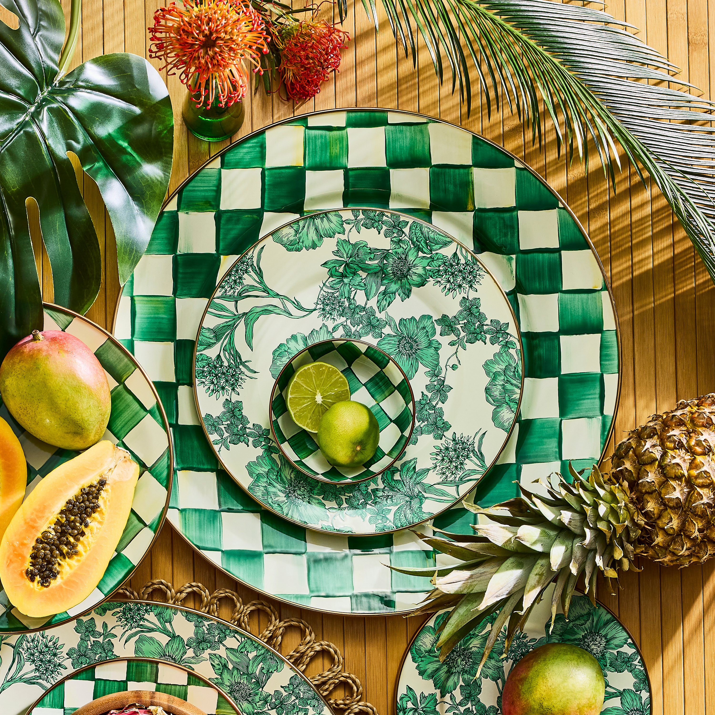 MacKenzie-Childs | Emerald Check Serving Platter
