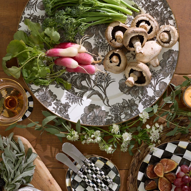 Sterling English Garden Enamel Serving Platter image number 1