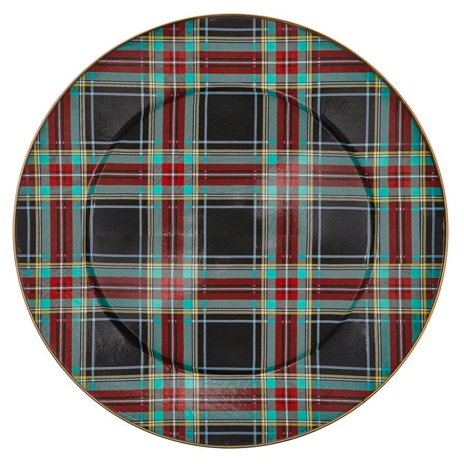 Tartan Black Serving Platter image number 0
