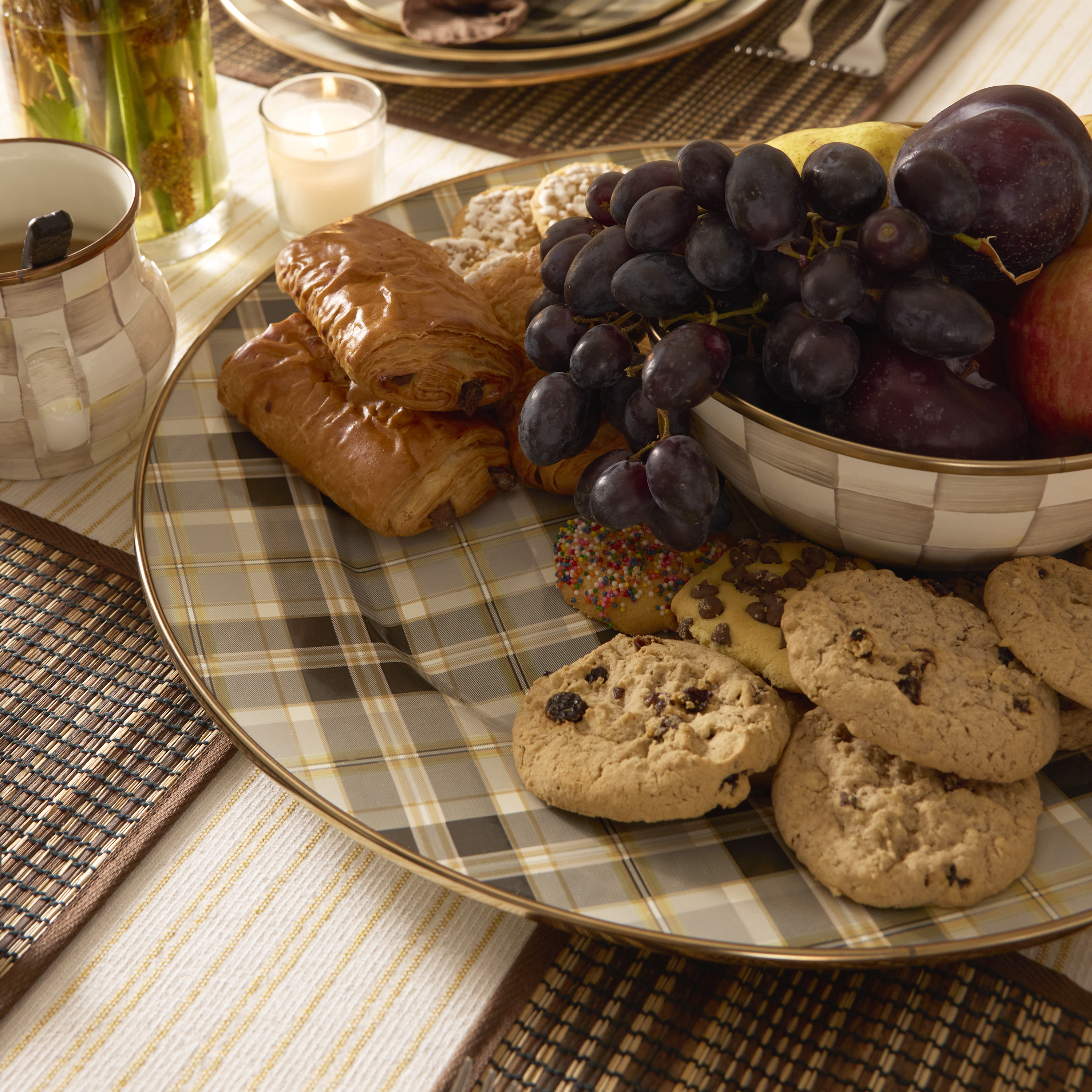 MacKenzie-Childs | Tartan Mocha Serving Platter