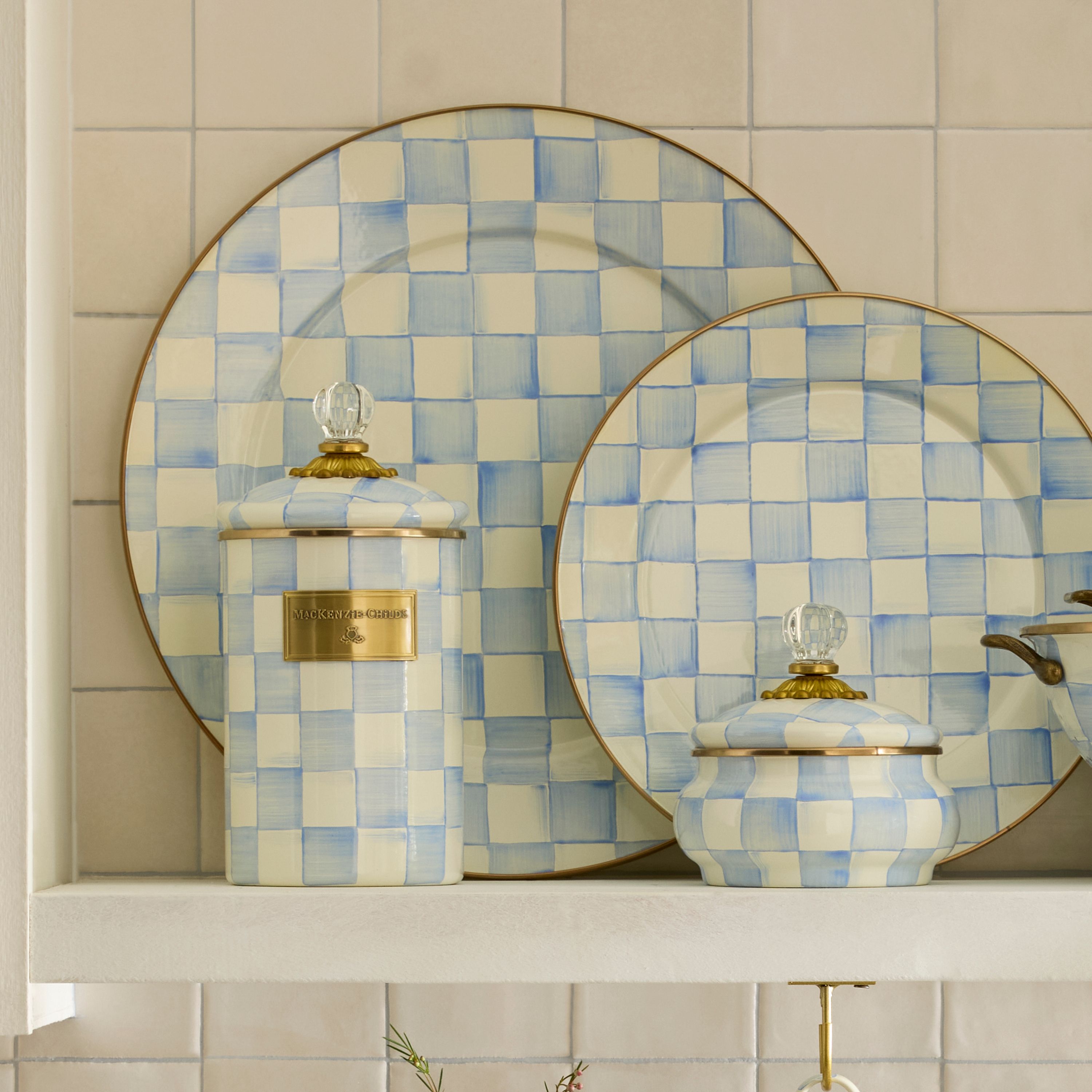 MacKenzie-Childs Sky Check Serving Platter - Thumbnail 5