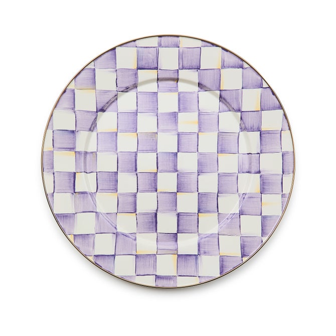 Violet Check Serving Platter image number 0