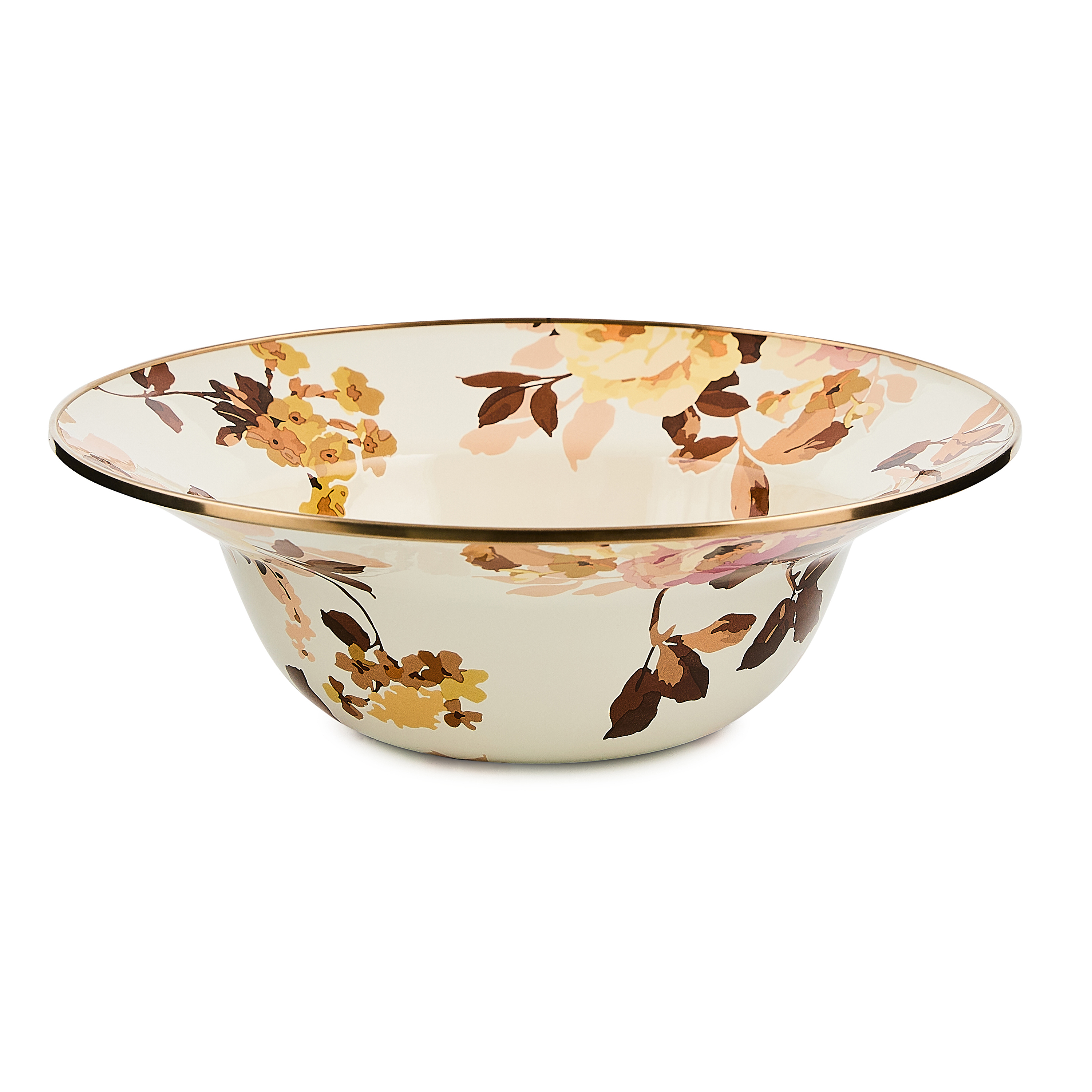 ♩　Mackenzie-childs　マッケンジーチャイルズ　ボウル MacKenzie-Childs | Wild Rose White Serving Bowl