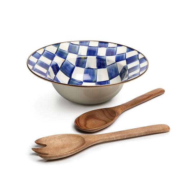 Royal Check Salad Serving Set image number 1