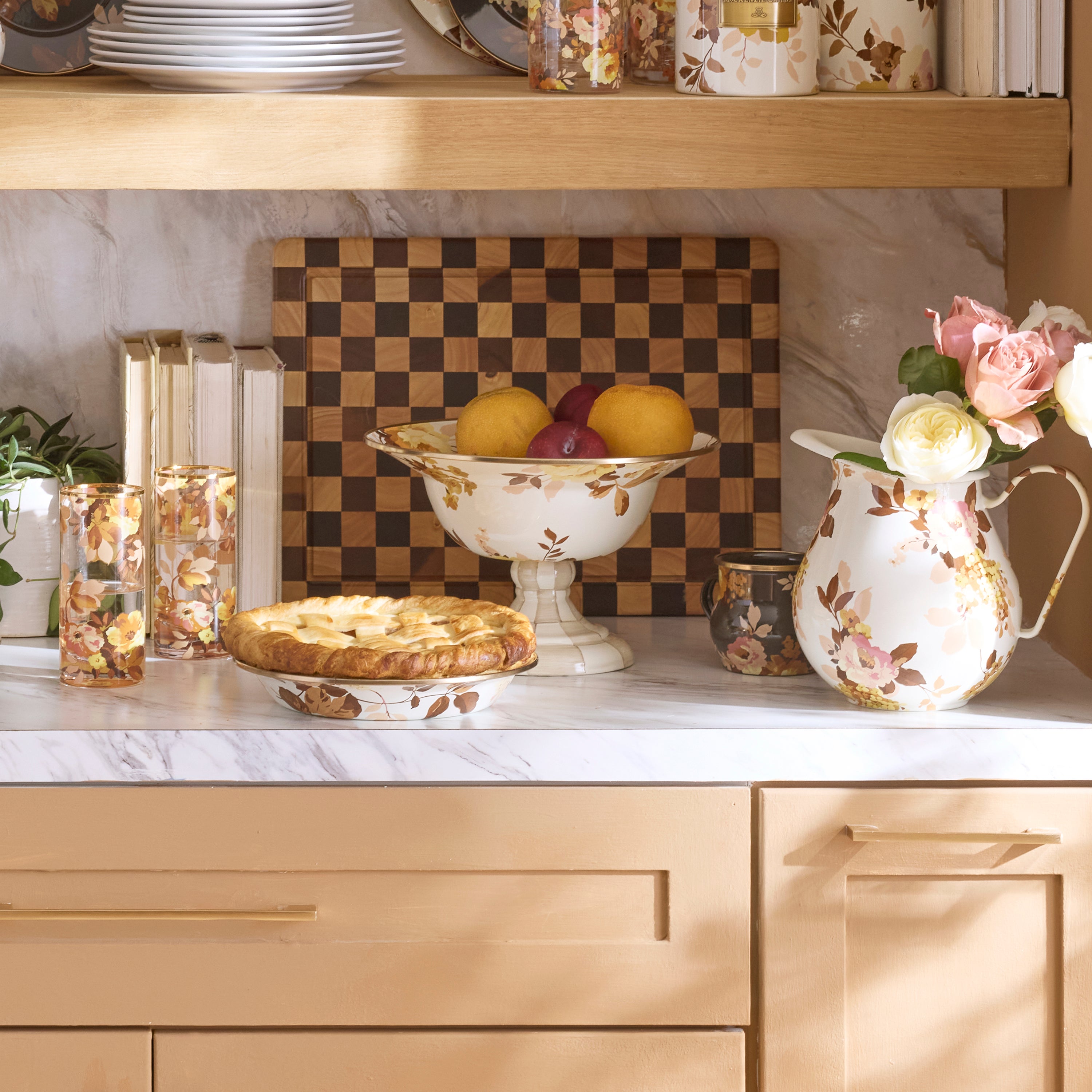 MacKenzie-Childs | Wild Rose White Large Compote