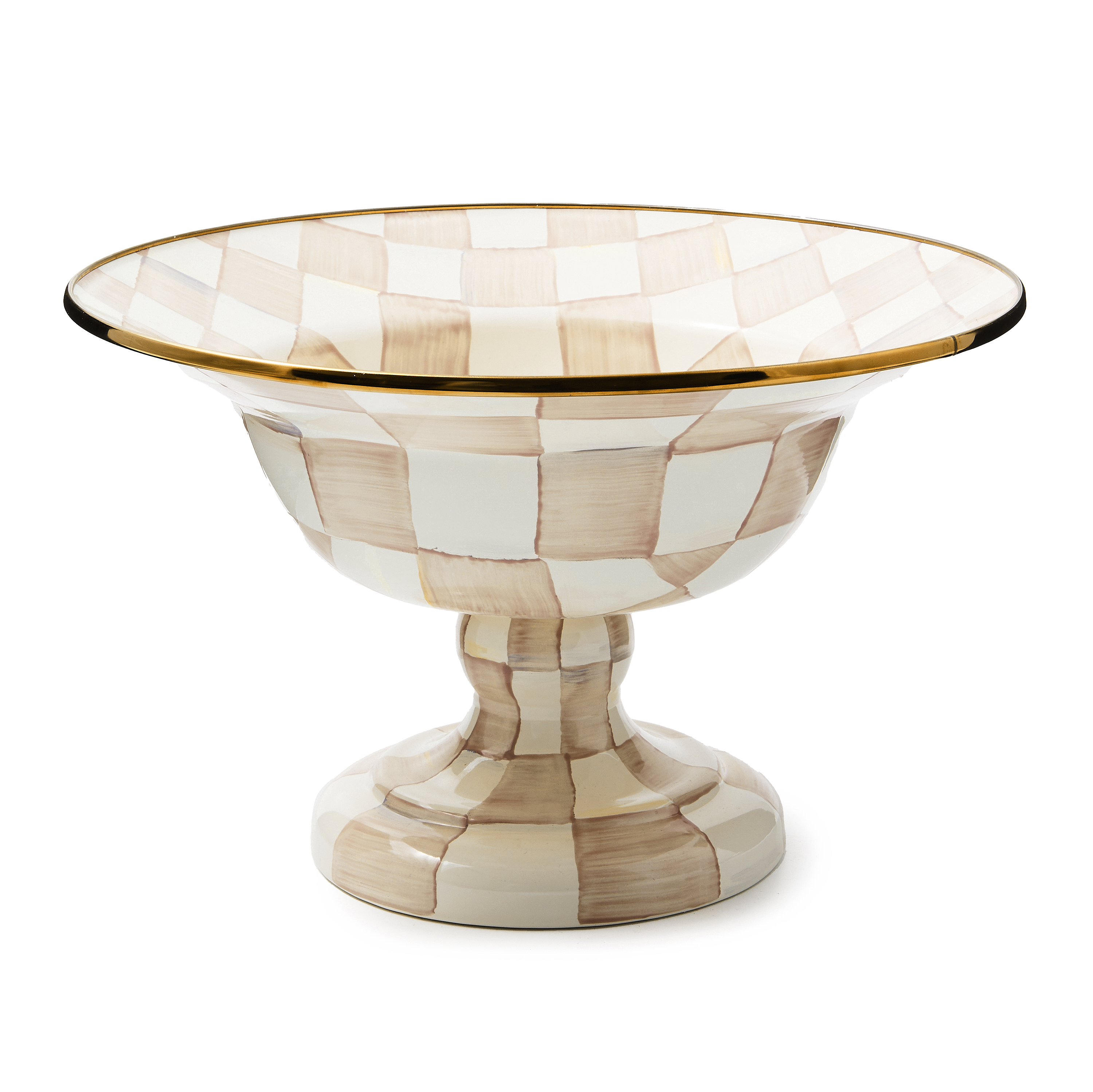 MacKenzie-Childs Mocha Check Compote - Thumbnail 2