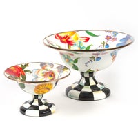 White Flower Market Large Compote