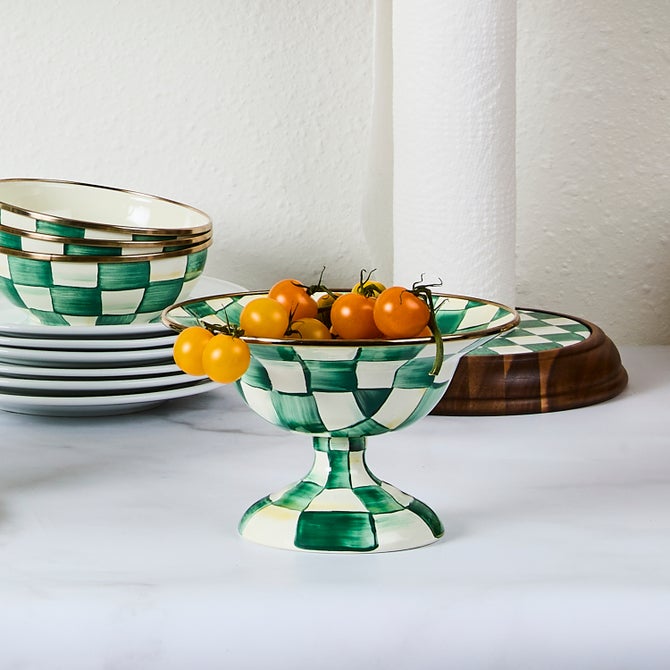Emerald Check Small Compote image number 2