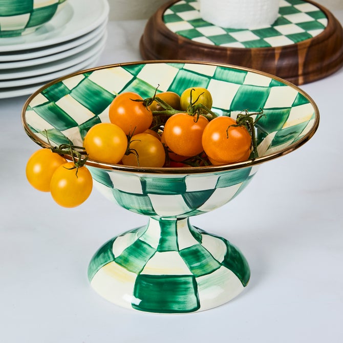 Emerald Check Small Compote image number 1