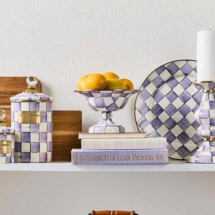 Violet Check Small Compote