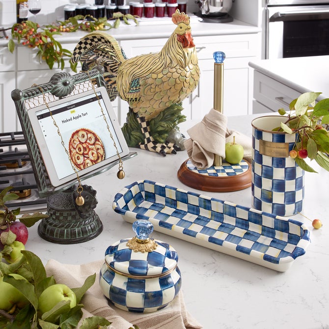 MacKenzie-Childs | Royal Check Squashed Pot