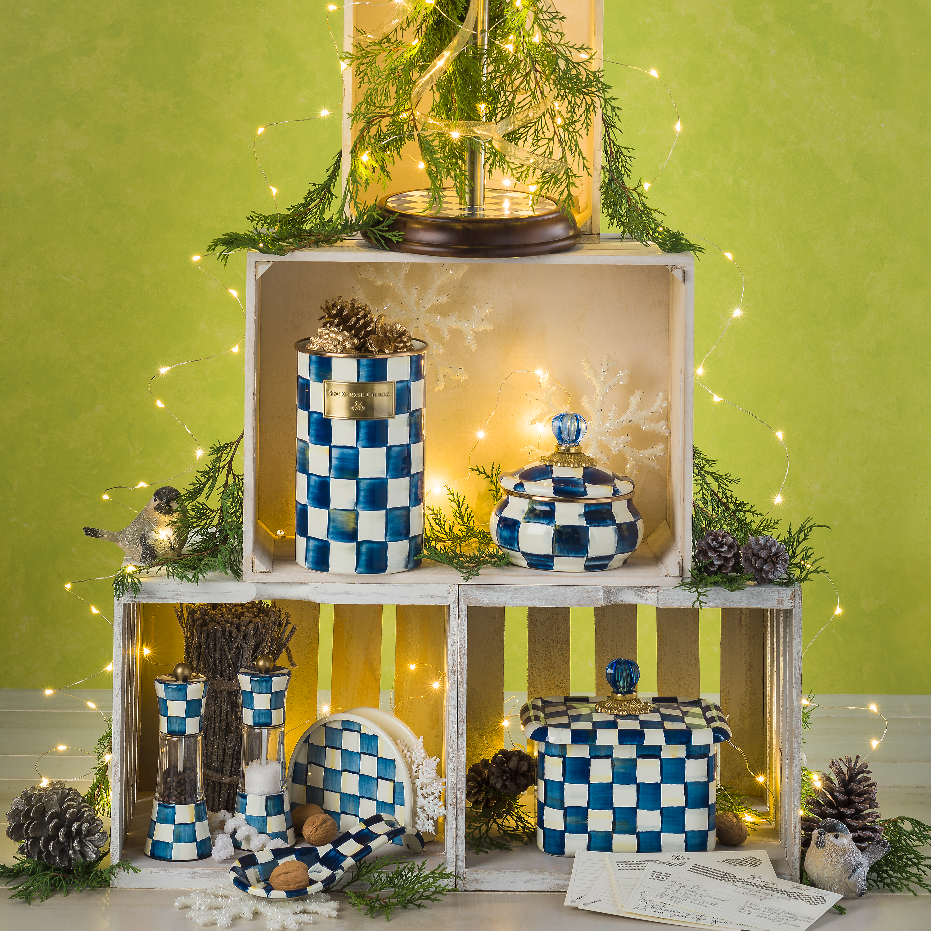 MacKenzie-Childs | Royal Check Squashed Pot